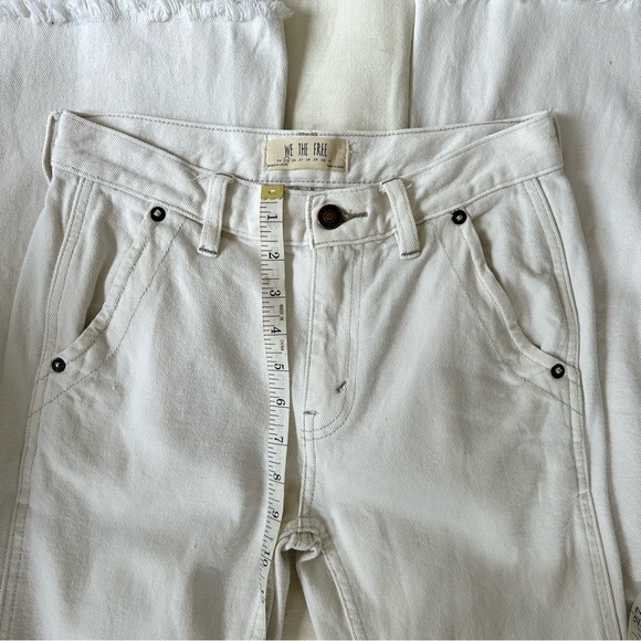 FREE PEOPLE Off White Denim Boot Cut Jeans - Picture 8 of 12
